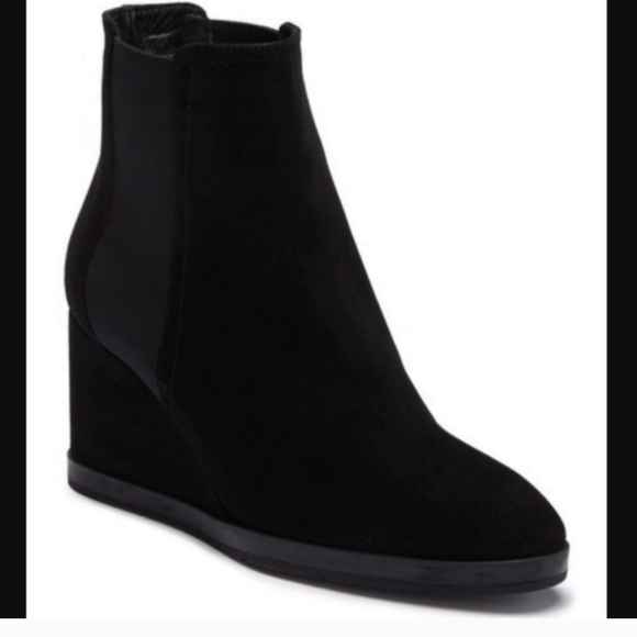 AQUATALIA Black Judy Wedge Bootie